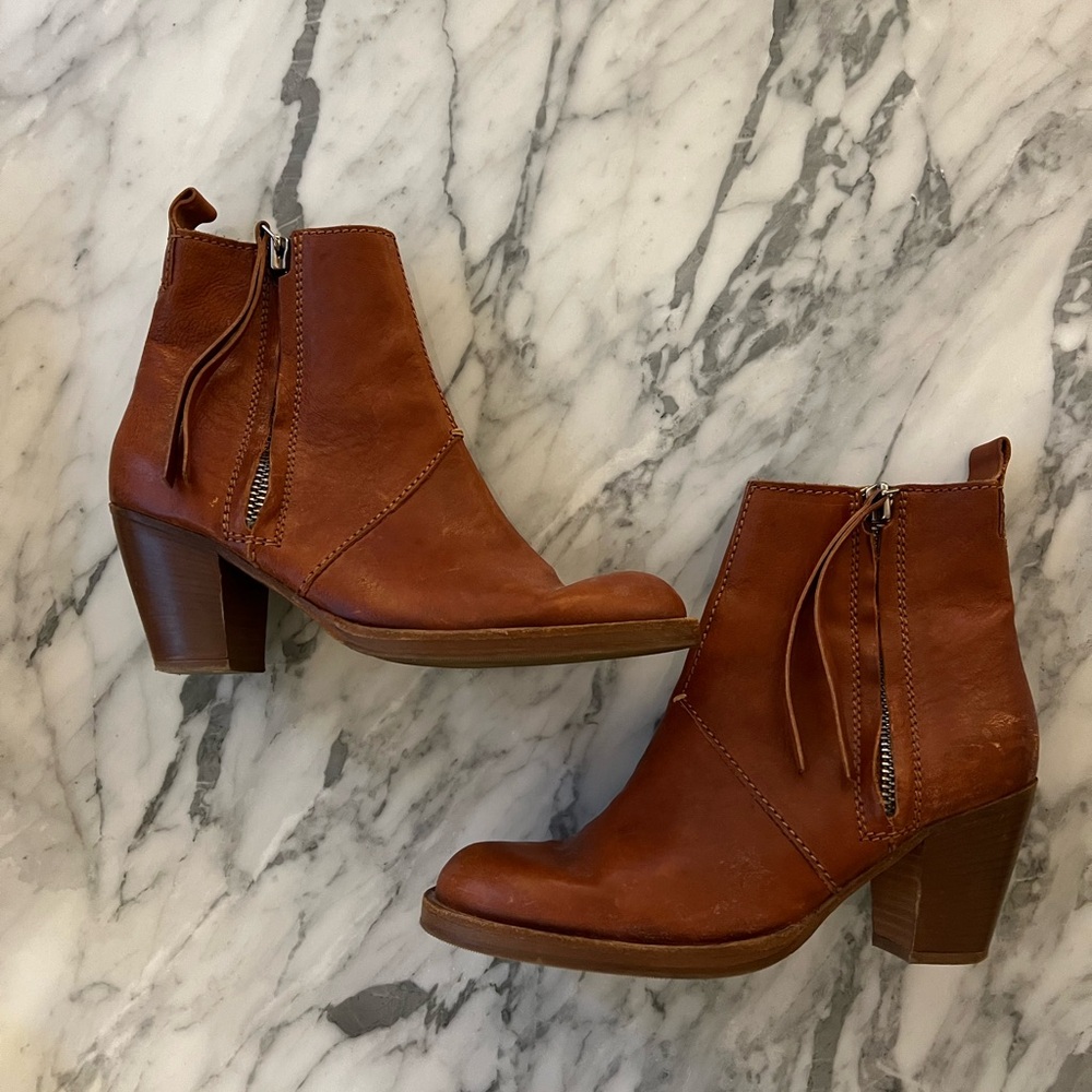 Acne Studios Pistol Brown Leather Booties